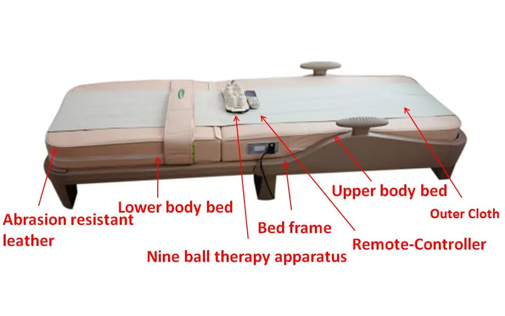New Product Jade Roller Massage Bed With Acupressure Heating Music Fir