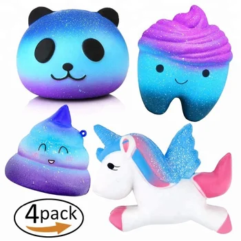 4 Pcs In One Galaxy Starry Jumbo Squishies Pack Including Galaxy Panda Teeth Emoji Poo Unicorn Slow Rising Squeeze Kawaii Scente Buy Galaxy Squishy 4pcs In Pack Galaxy Squishy Jumbo Galaxy Squishy Pack Product On Alibaba Com