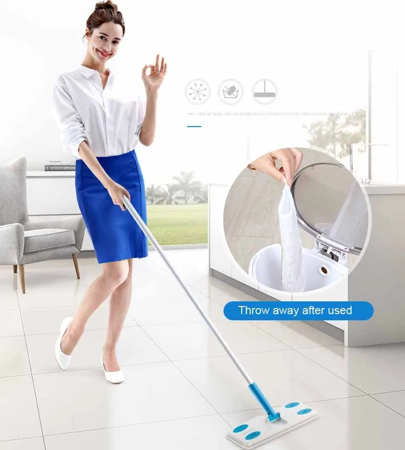 Japanese Korea Style Smart 360 Swivel Disposable Nonwoven Sweeper Mop ...