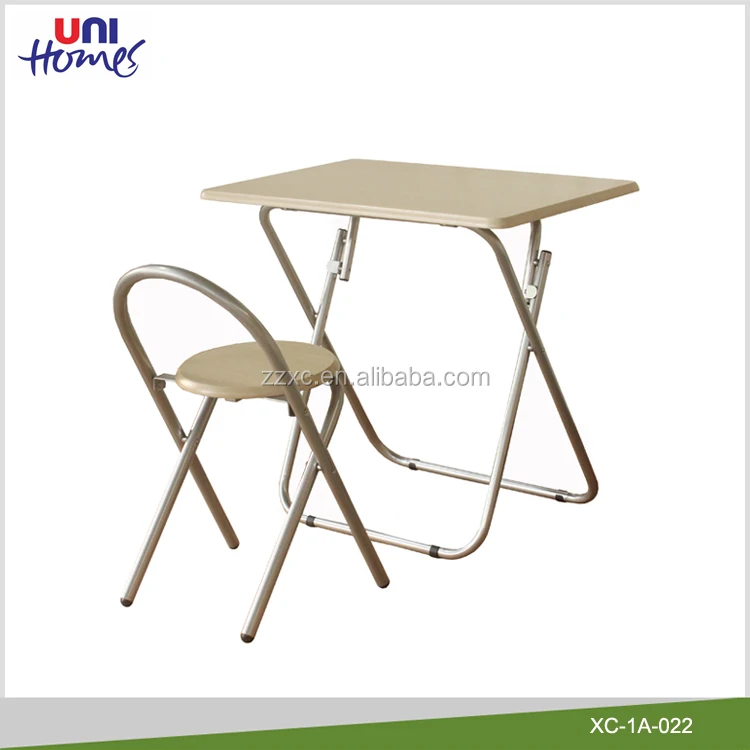 metal folding table and chairs