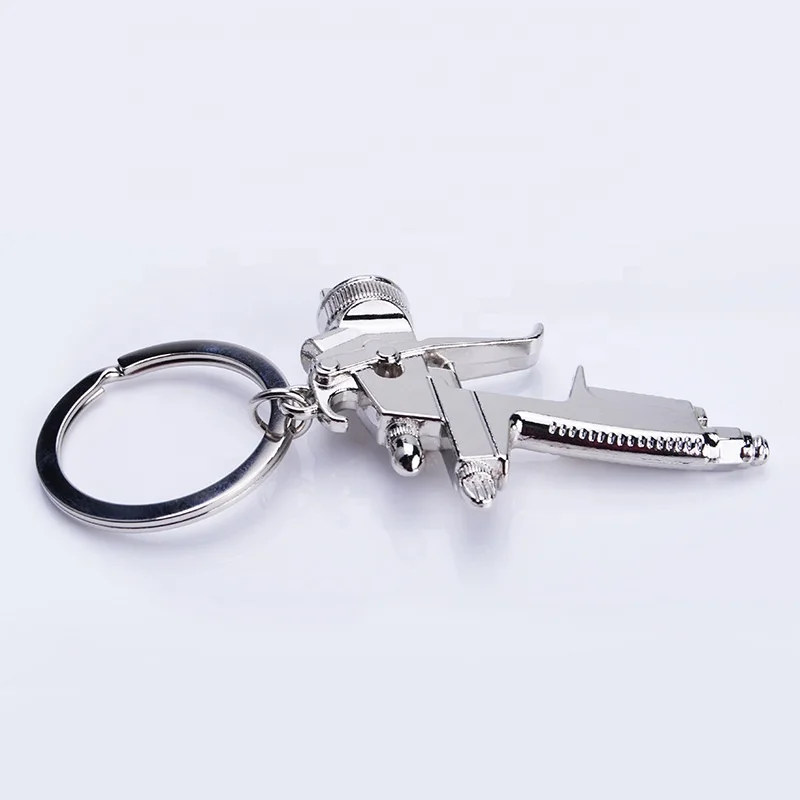Mini Creative Water Gun Keyring Metal Car Keychains Gun Shape Keychain