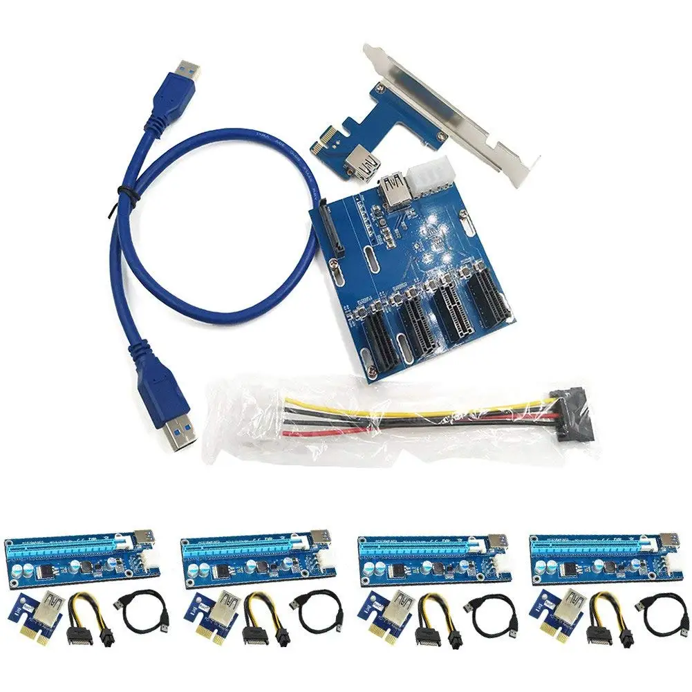 MagiDeal PCIE Micro Express 1X to 1X F//M Riser Card Flexible Extender Cable