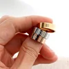 Inspire Stainless steel jewelry personalized stainless steel ring engraved initial letter ring customize as needed