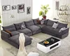 Large Dark Grey Couch Sectional Cloth Modern Contemporary Upholstered NEW