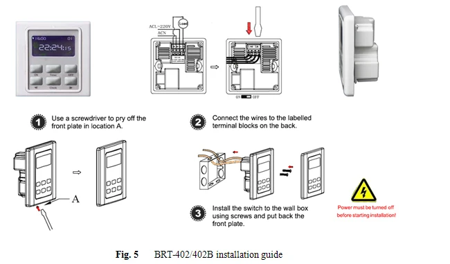 Accurate Digital Timer Switch With Daily Multiple Period ... wiring guide acn acl 