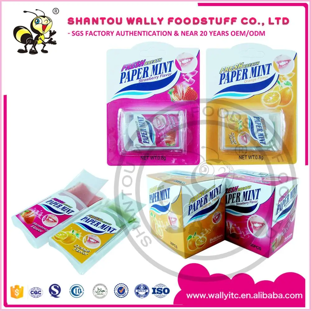 Breath Strips Fresh Paper Mint Candy Buy Paper Mint Candy,Breath