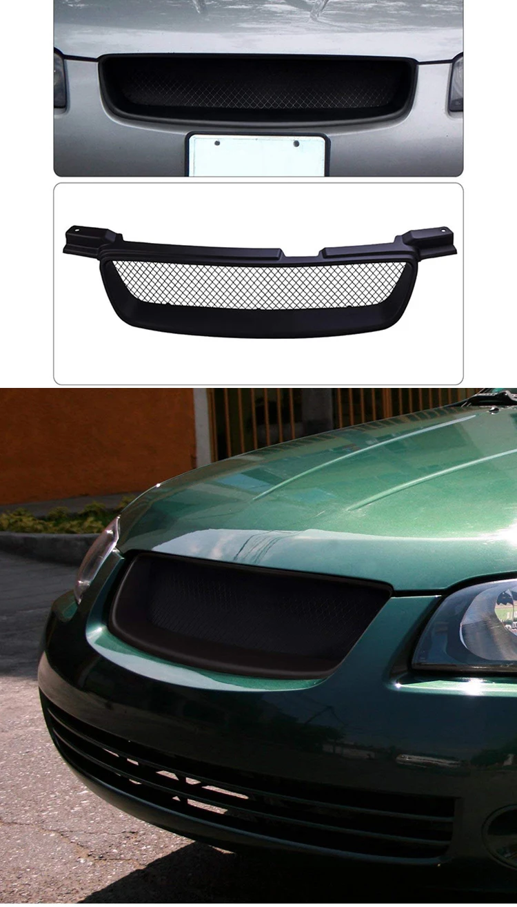 Abs Grills Sport Black Mesh Front Bumper Upper Hood Grill For Nissan