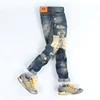 Latest designer custom logo brand name damaged jeans clothes wholesale offers in guangzhou China