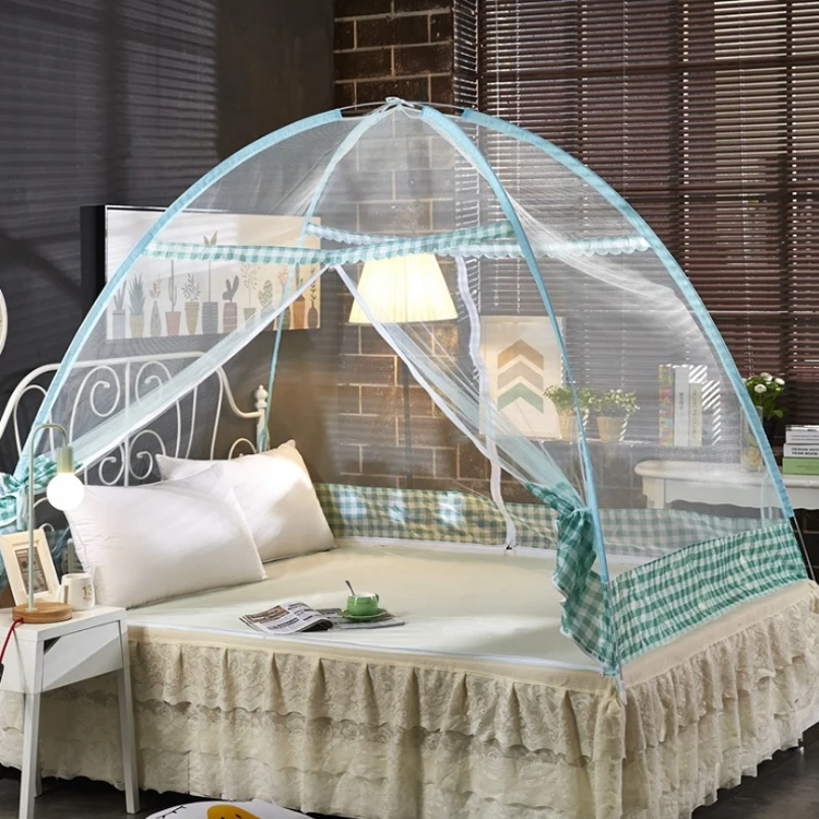 Homestyle Thick Mesh Colorful Mosquito Net Tent Stand For Double Bed