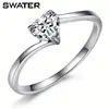 Wholesale Jewelry Cubic Zircon 925 Sterling Silver Ring Heart Imprint Ring