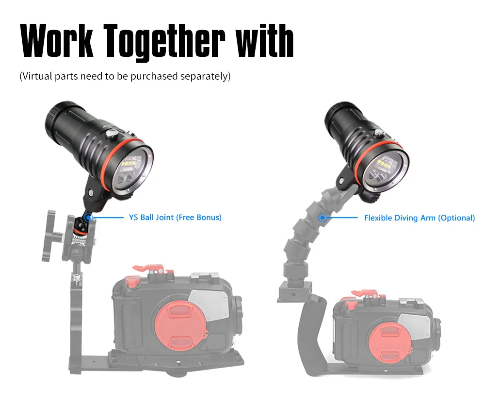 Archon W41VP II more than 4000LM LED Photography Video Scuba Diving Flashlight Torch
