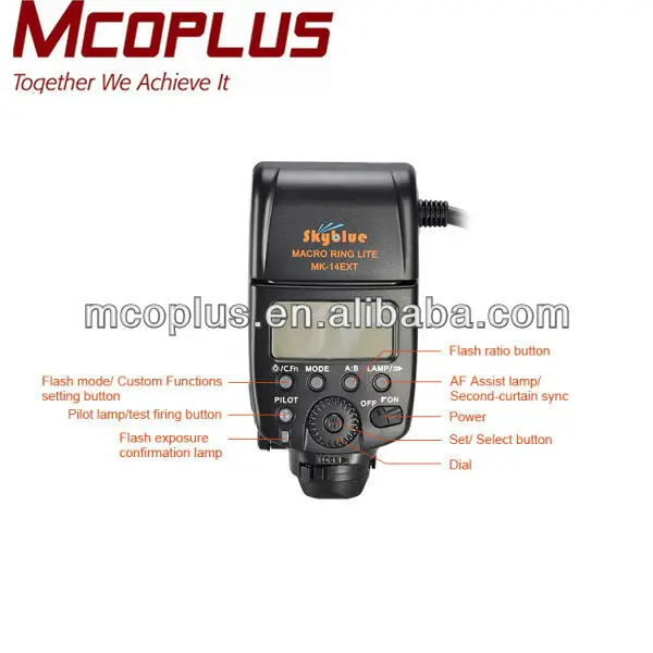 Mcoplus Meike MK-14EXT Macro TTL ring flash for CANON E-TTL with LED AF assist lamp 650D 600D 550D