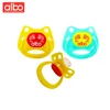 albo brand hot selling BPA free transparent pig shape funny fashion style baby teether baby toy silicone pacifier