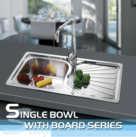 sus304 double bowl <strong>kitchen</strong> drainboard wash sink with knife seat