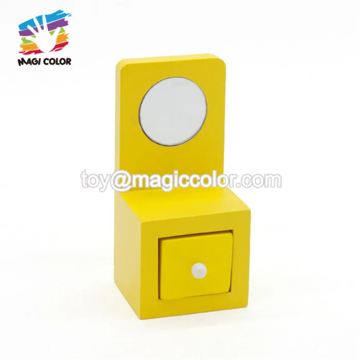 New Design Kids Miniature Bathroom Wooden Doll Furniture For Dollhouse