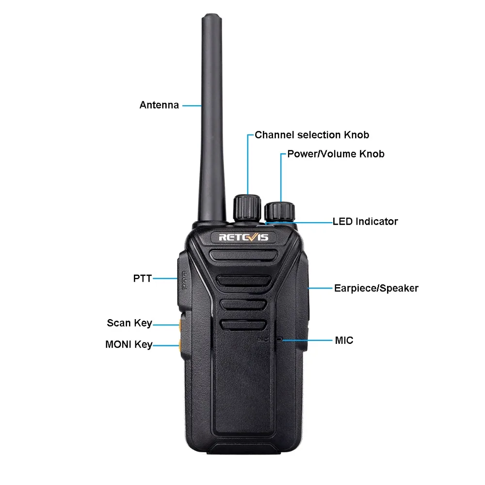 Retevis Rt27 Walkie Talkies Frs Radio 22ch Scrambler Vox Ce Fcc