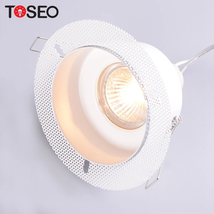 White Inner door gu10 led halogen bulb recessed fixed round led trimless downlight