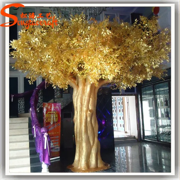 Artificial Mini Small Indoor Golden Ficus Bonsai Tree Or Large Outdoor ...