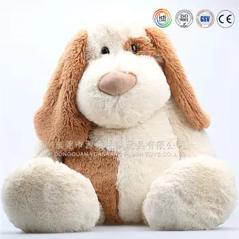 Coklat Mewah Anjing Dengan Kerah Anjing Lembut Boneka Anjing
