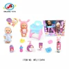 Xinliang toys factory 9.5 inches dolls with magic painting pen, dining chair music IC new born baby doll