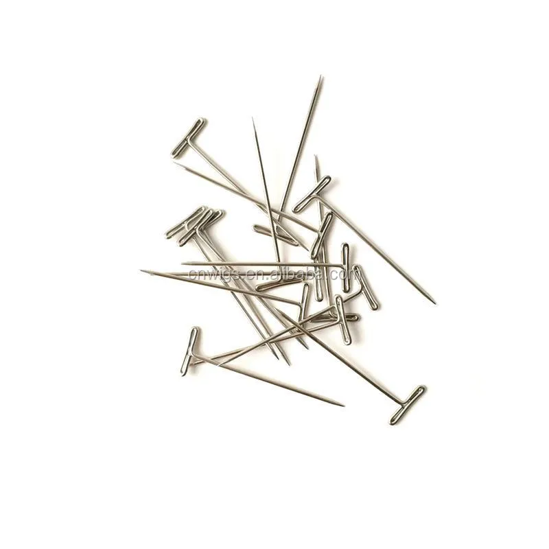 250Pcs T Pins Épingles à Aiguilles Perruque Rendant DIY Styling Outil