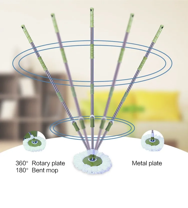 Household Cleaning Durable 360 Spin/twist Mop With Bucket 2 Heads Buy