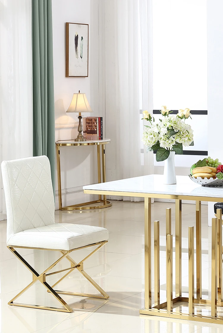 Cheap customized high back dining table chair design white dining chairs leather  chair