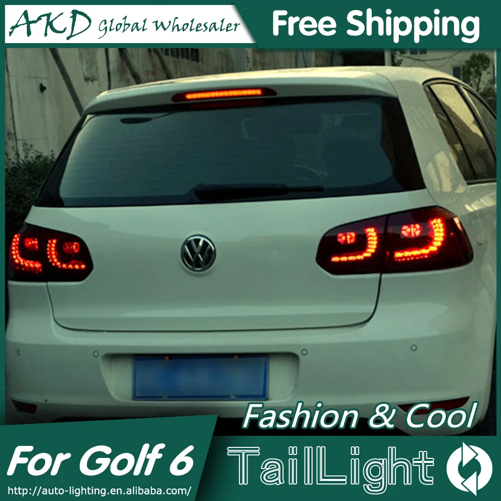 Акд стайлинга автомобилей для VW Golf 6 задние фонари 2009 - 2012 гольф 6 R из светодиодов задний фонарь Golf6 задние лампы из светодиодов DRL + тормозная + парк + сигнала