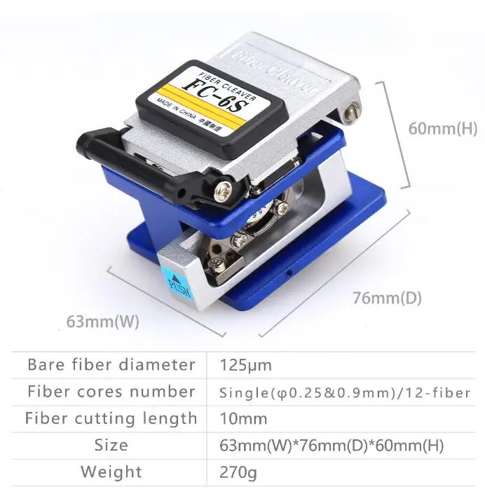 fiber optic FTTH/FTTx Testing Tool Kits with VFL Power Meter and FIber Cleaver