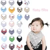 Free Shipping Soft Cotton Bib With Snaps for Feeding Unisex Baby Natural Cotton Unisex Cute Baby Bandana Bibs