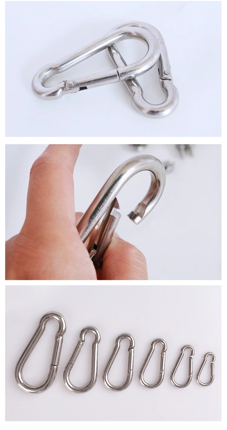 M5 Hardware Spring Snap Hook Carabiner 50mm Safety Spring Snap Hook