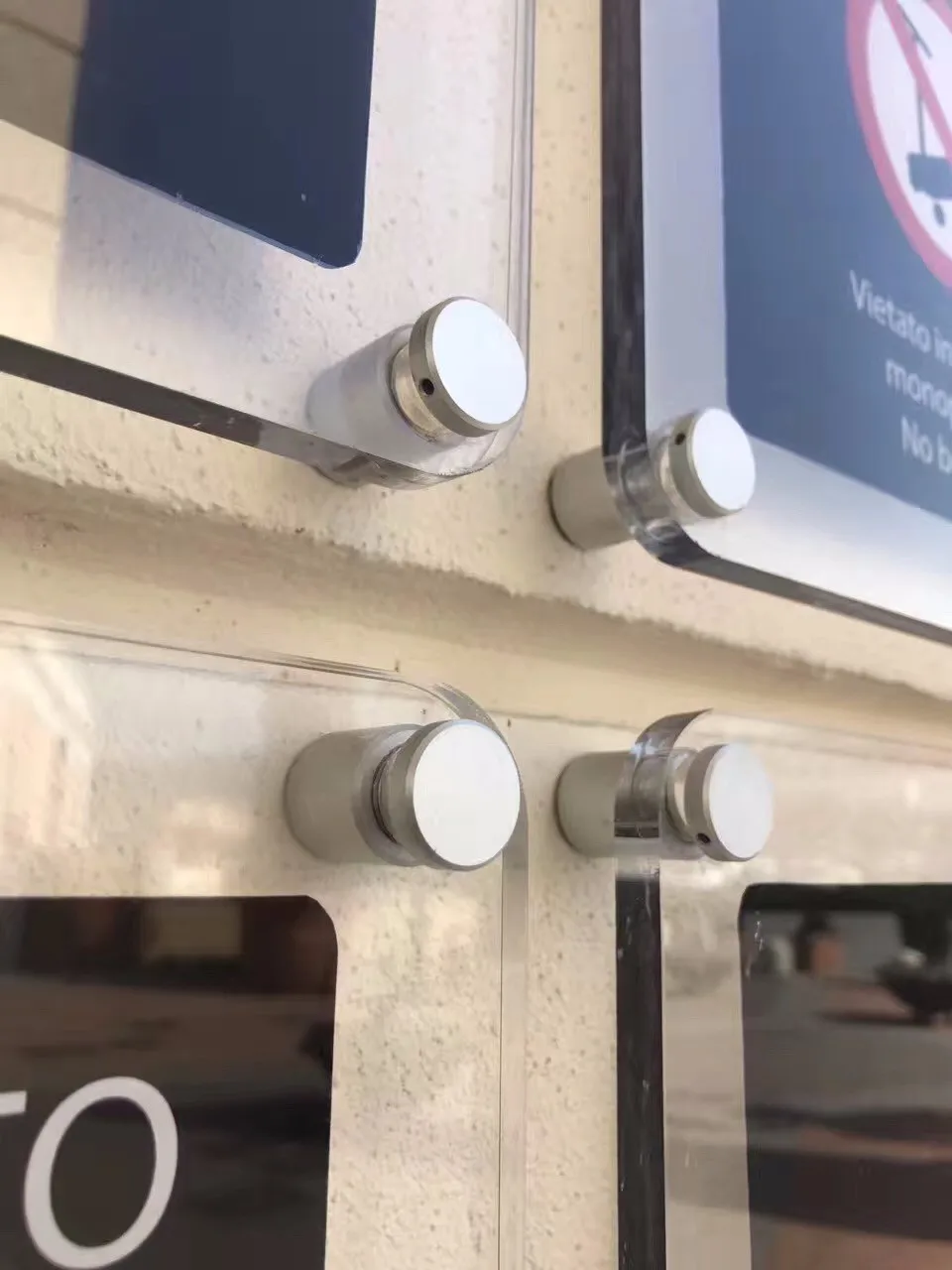 Manufacturer Price Aluminum Anodized Glass Sign Support Standoff Buy Aluminum Anodized Sign