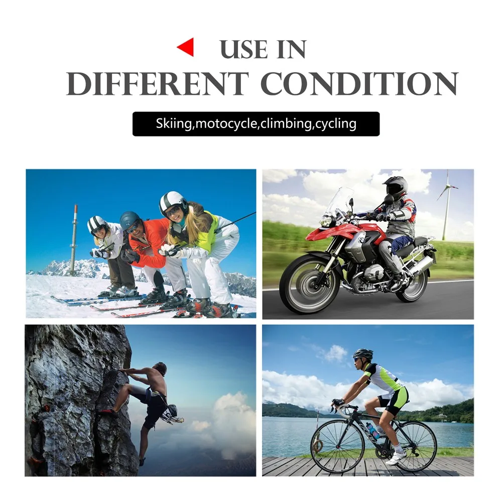 100% Waterproof 6 Riders Helmet Intercom V6-Plus BT5.0 Motorcycle Intercom for Motorcycle Accessories