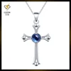 New Design Plated with Platinum Western Silver Cross Pendant