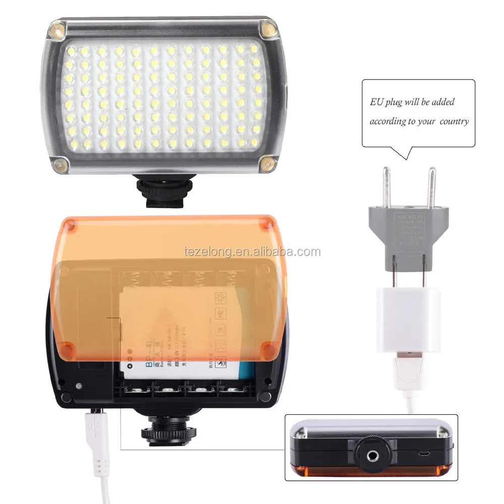 luz led ultra 96 para camara iluminacion led portatil bicolor recargable para selfie para telefono camara dslr buy 96 led luz de camara de video en