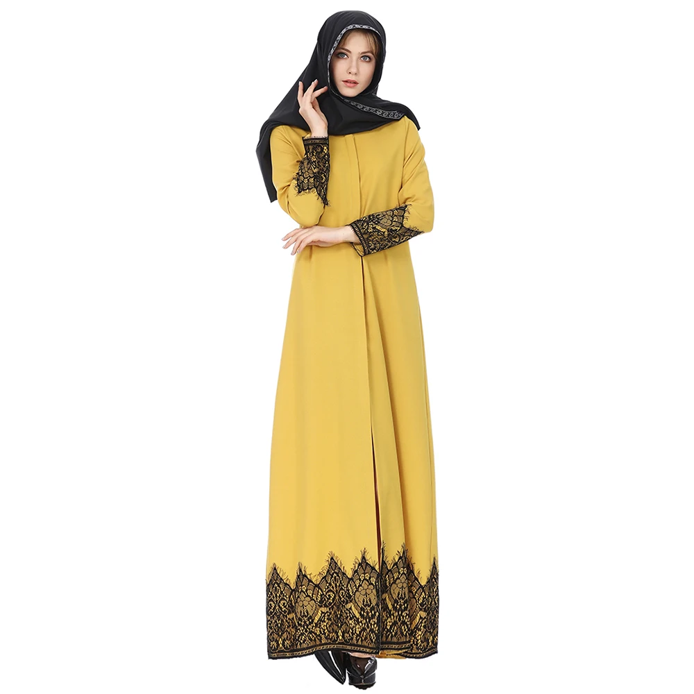2018 Wholesale In Stock Elegant Latest Design Muslim Dress