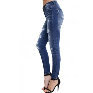 Jeans Women Modern Fashion Blue Distressed Skinny High Waist Ladies Jeans Denim Pants Jeans Women Modern Fashion Blue Distressed Skinny High Waist Ladies Jeans Denim Pants