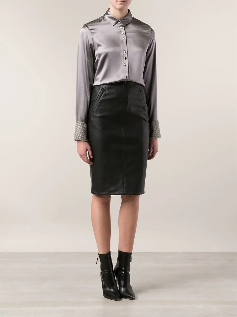 Long Sleeve Shiny Fashion Women Satin Blouse - Buy Satin Blouse,Satin ...
