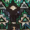 2019 China factory 50/52" polyester mesh material embroidered gold sequin fabric wholesale