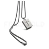 Personalized Square Jesus Cross Charm SD Card Slot Pendant Silver Chain Necklace