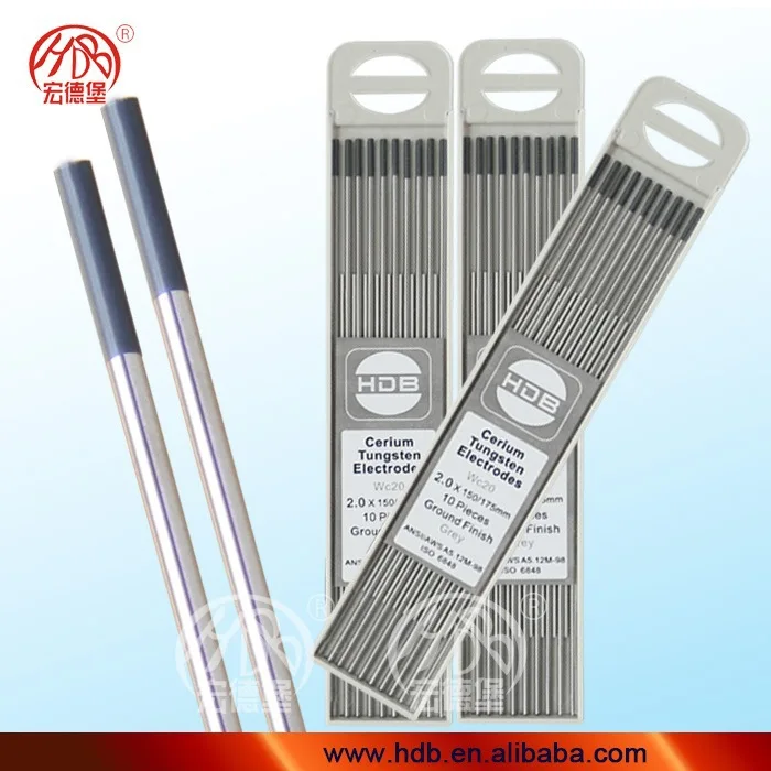 10 Électrodes Tungstène Lanthané 1,5% OR | Ø 2.4 Mm X 175 Mm | Soudage TIG | Normes AWS/ISO