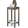Wood Coffee Table Tall Bedside Nightstand