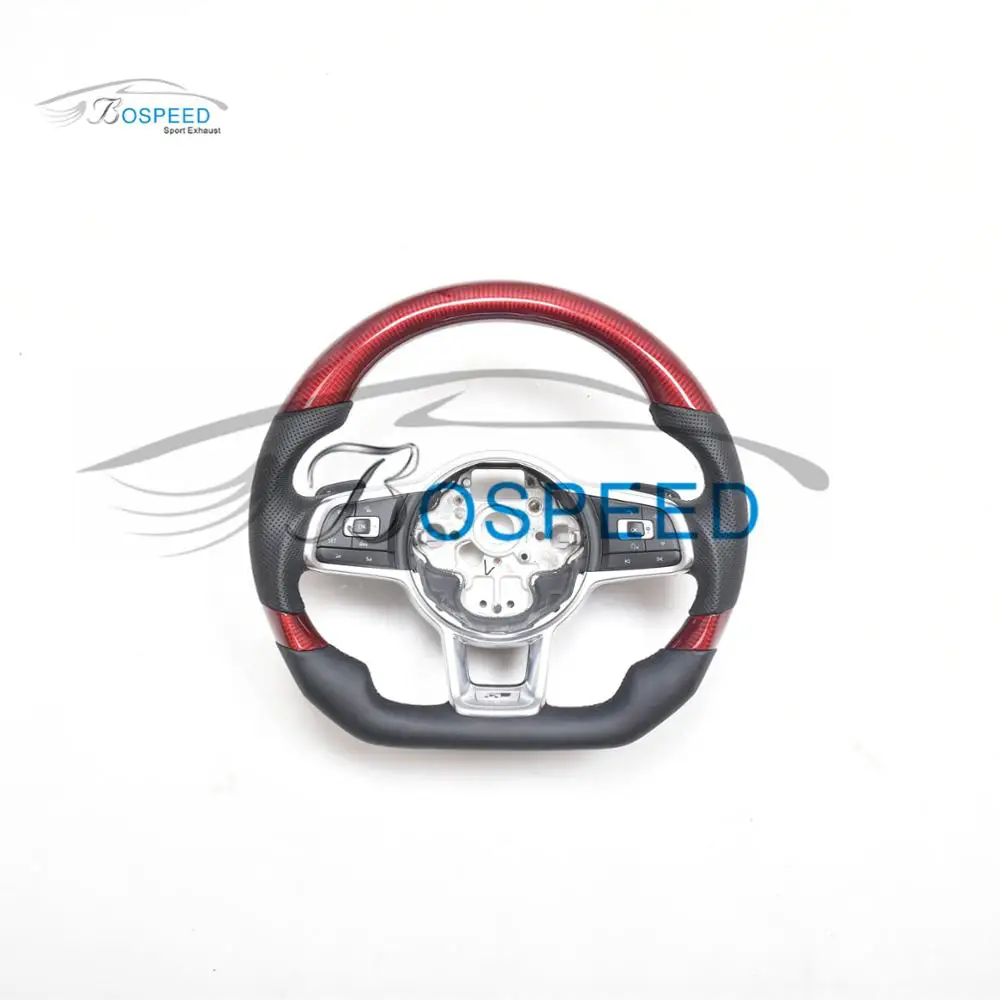 Bospeed Customize Carbon Fiber Wrapped Steering Wheel For Vw Golf 7r