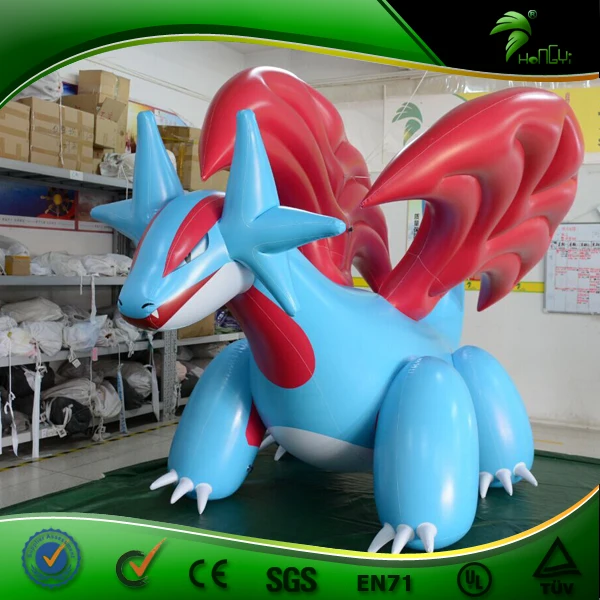 Flying Hongyi Glossy Giant Inflatable Dragon Blue Animal