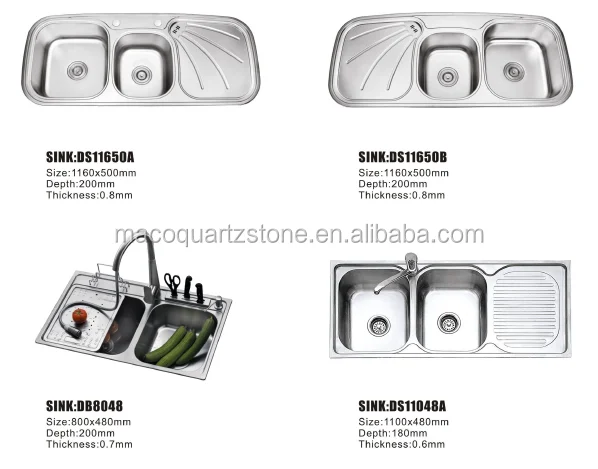 304 Jamaica Stainless Steel Kitchen Sink For Quartz Stone Countertop ...