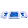 Pool Inflatable Poker/Mahjong Table Floating Game Table Inflatable Mahjong Table Chair Set