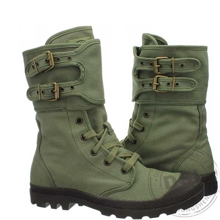 Knee High Sage Green Canvas Military Combat Jungle Boot For Africa ...