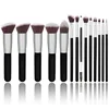 100 sets private logo Amazon top sell 14 pcs big size kabuki makeup brush set with soft bristle