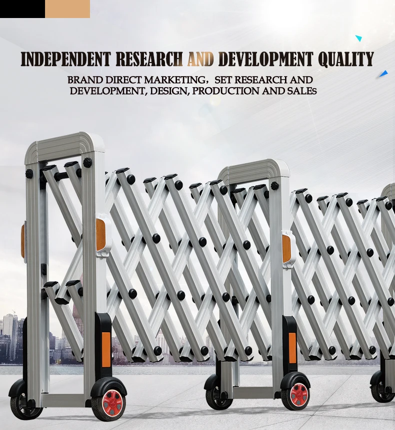 Innovative design Alumninu alloy road accordion barrier for Akordiyon bariyer