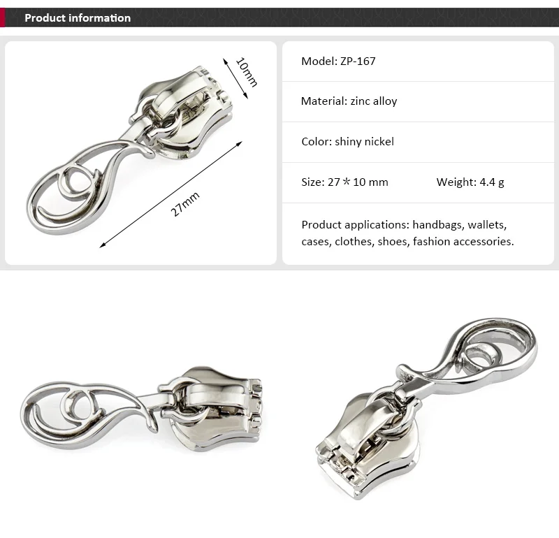Zipper Puller Slider